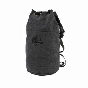 Kitsune Barrage Gear Bag Black Distressed Cotton Fabric Workout Gear BJJ